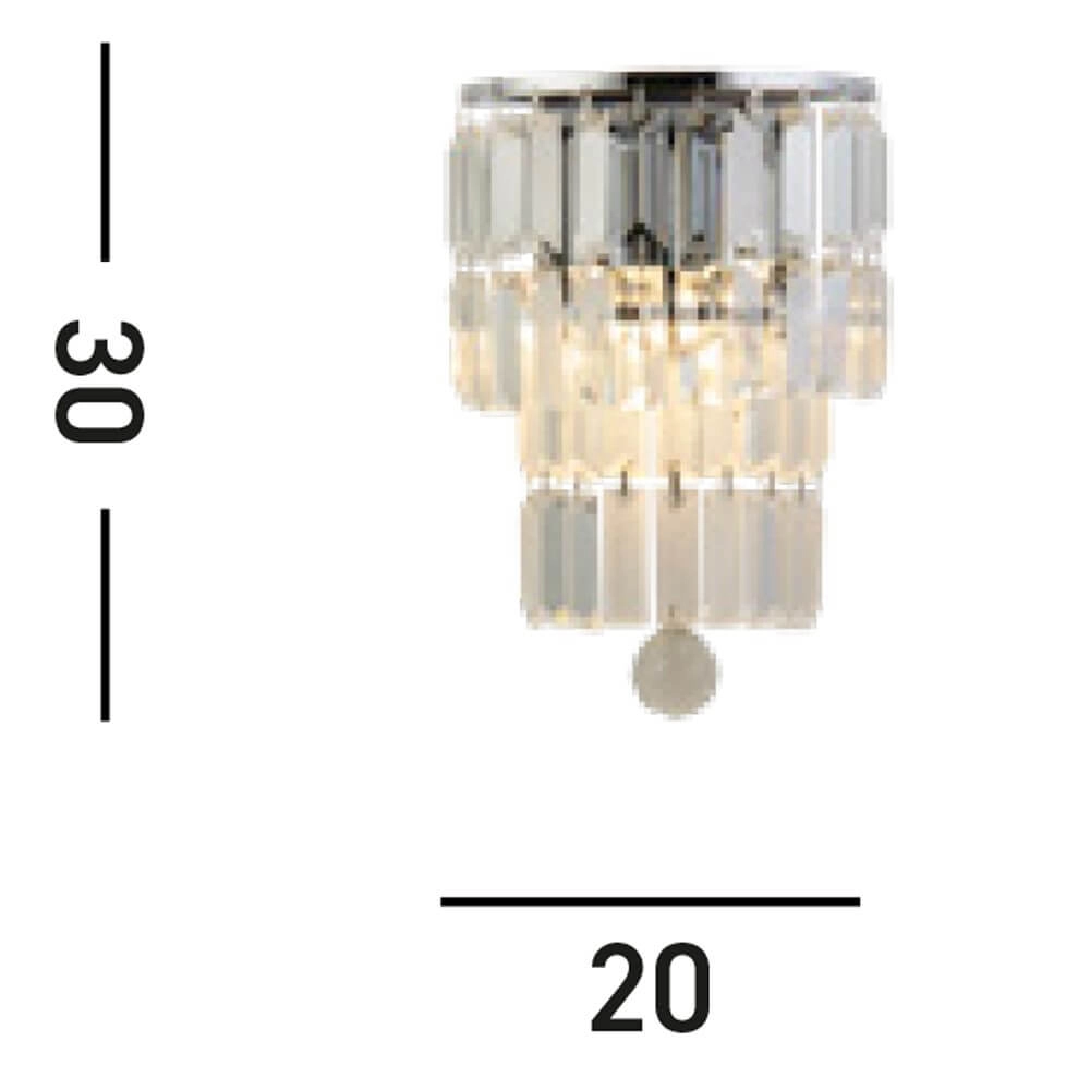 Kroonluchter Empire chroom Searchlight 5053423271699