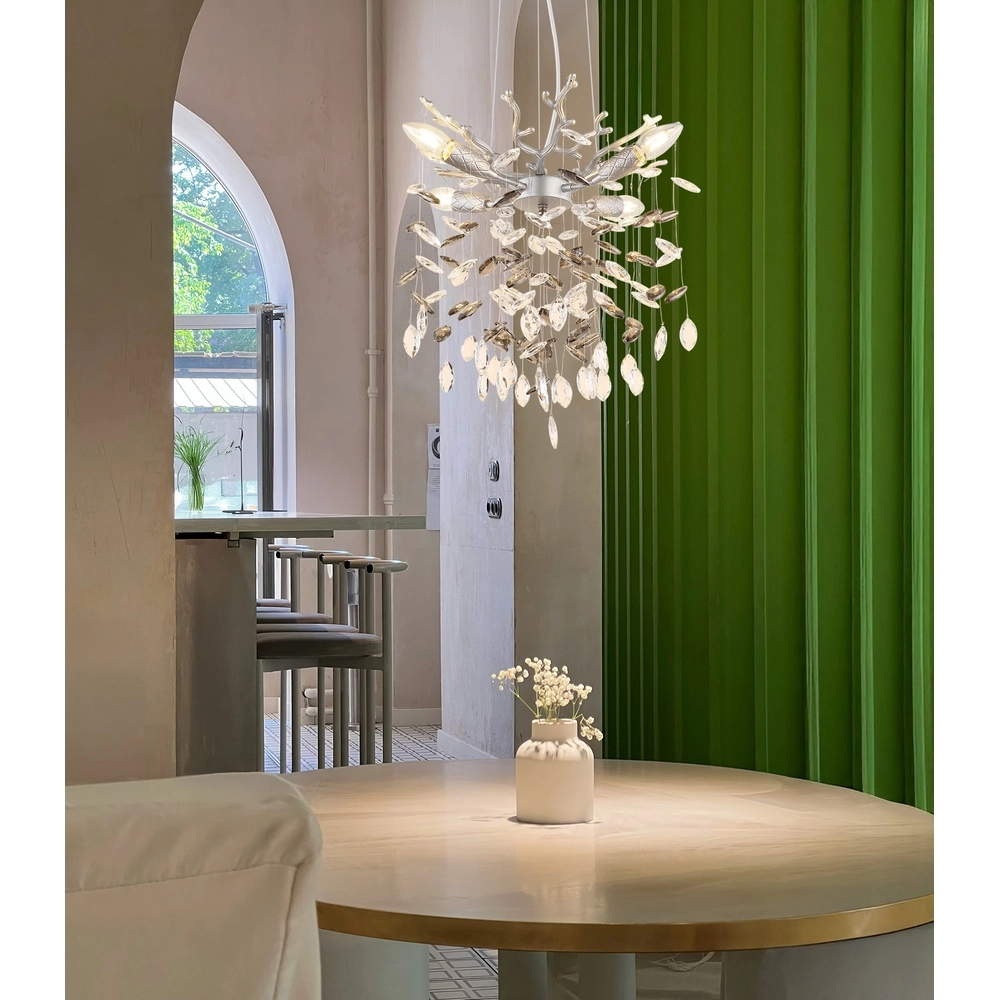 Hanglamp Queena zilvergrijs Ø 40cm Globo 9007371522675
