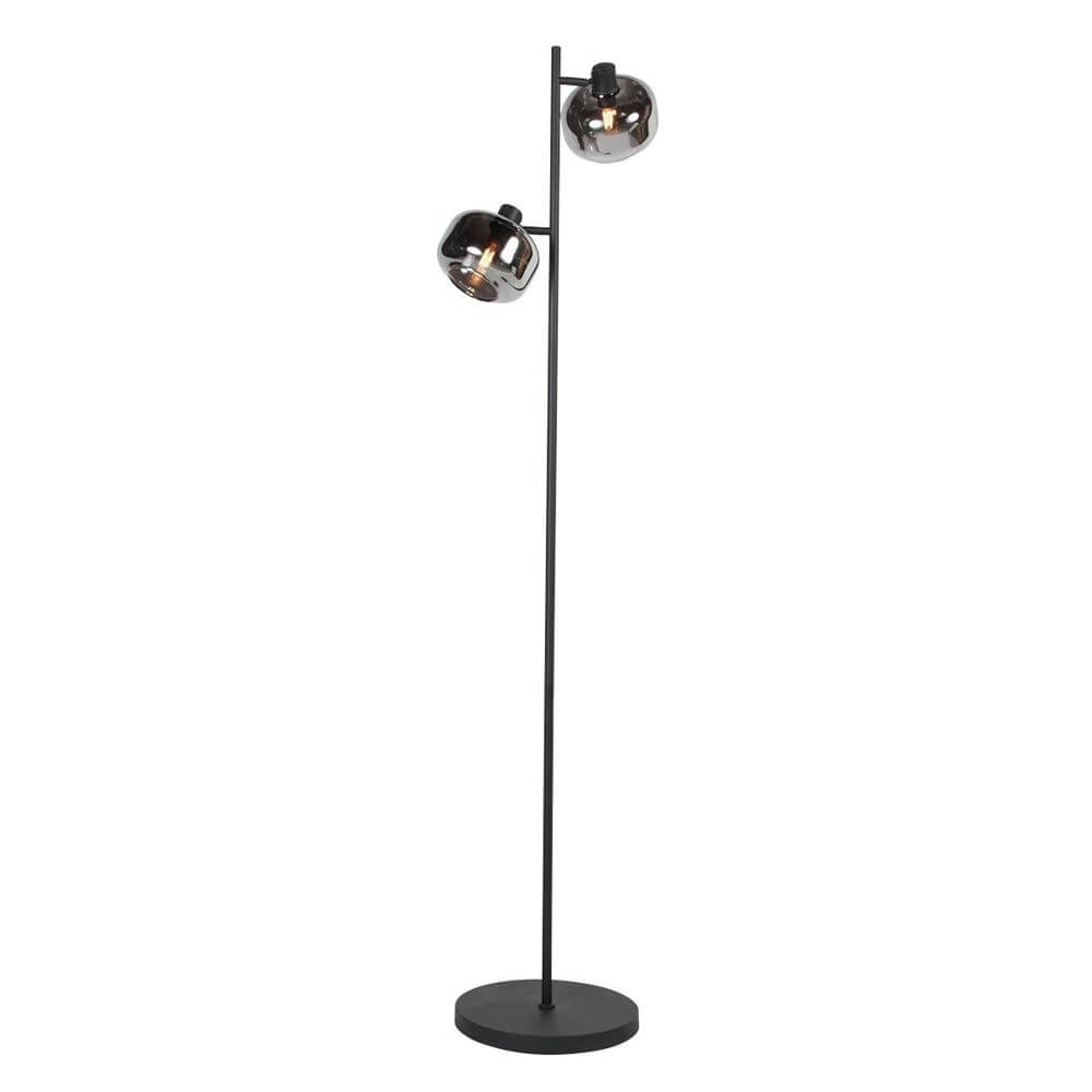 Zwarte vloerlamp Tenebris 2-lichts Steinhauer 8712746178159