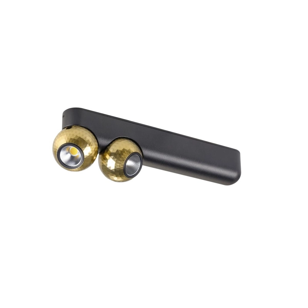 Plafondlamp Dysko zwart met goud dubbel SLV 4024163317184