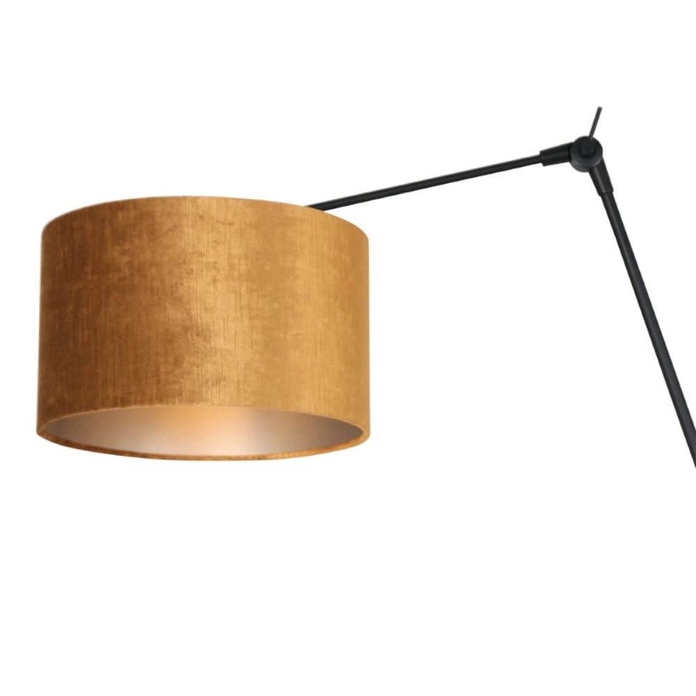 Landelijke wandlamp Prestige Chic zwart met goud velvet Steinhauer 8712746145939