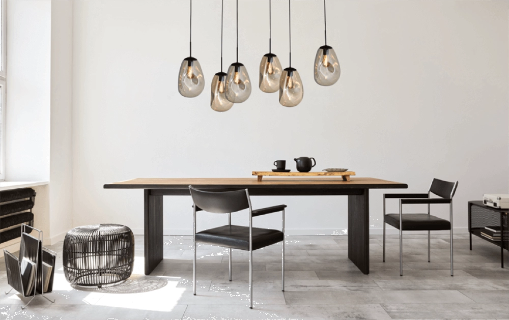 Hanglamp Lava 6x goud glas Ø 22,5cm Masterlight 8718121286204