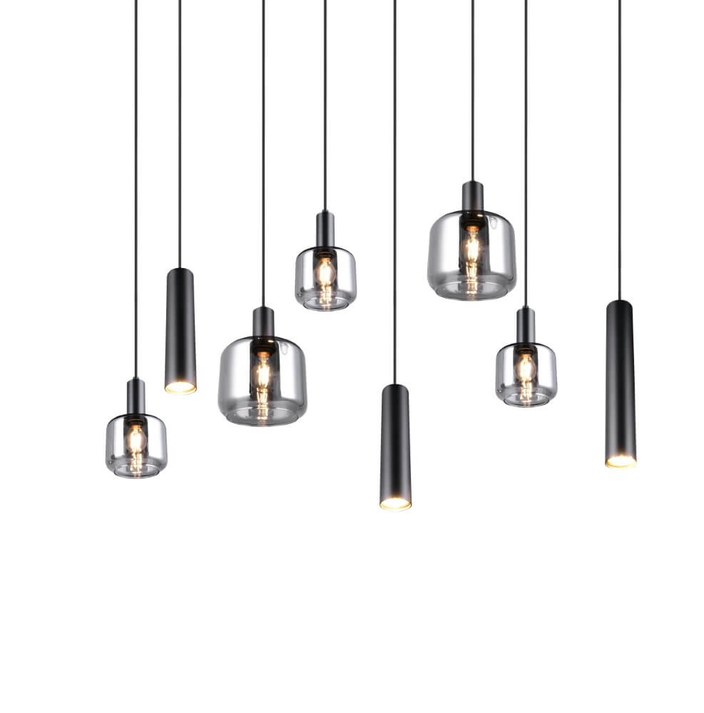 Eettafel hanglamp Mataro met pendels Trio 4017807612929