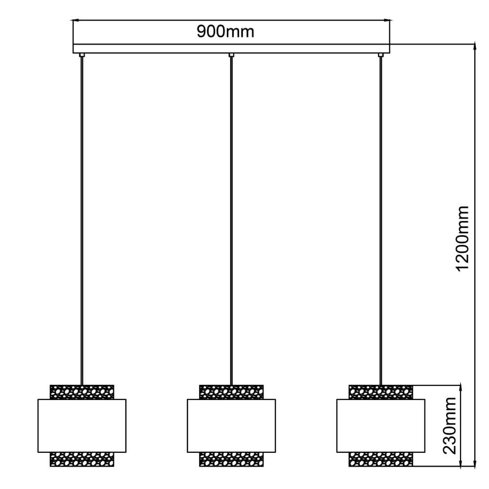 Eetkamer hanglamp Waterlilly rotan met grijze stof Brilliant 4004353411885