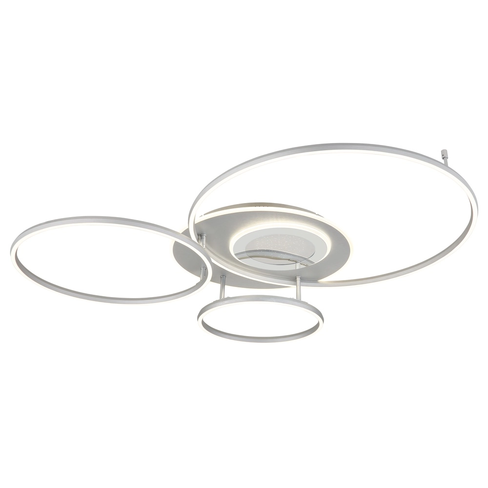 Moderne plafondlamp Johnson zilvergrijs