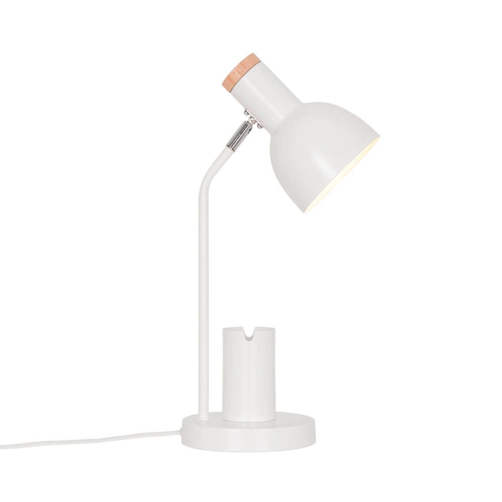 Witte bureaulamp Devone met pennenbakje Nordlux 5704924024542
