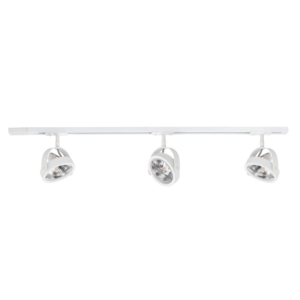 1-fase railset 100cm Malta wit met 3 spots 1-fase railset 100cm Malta wit met 3 spots