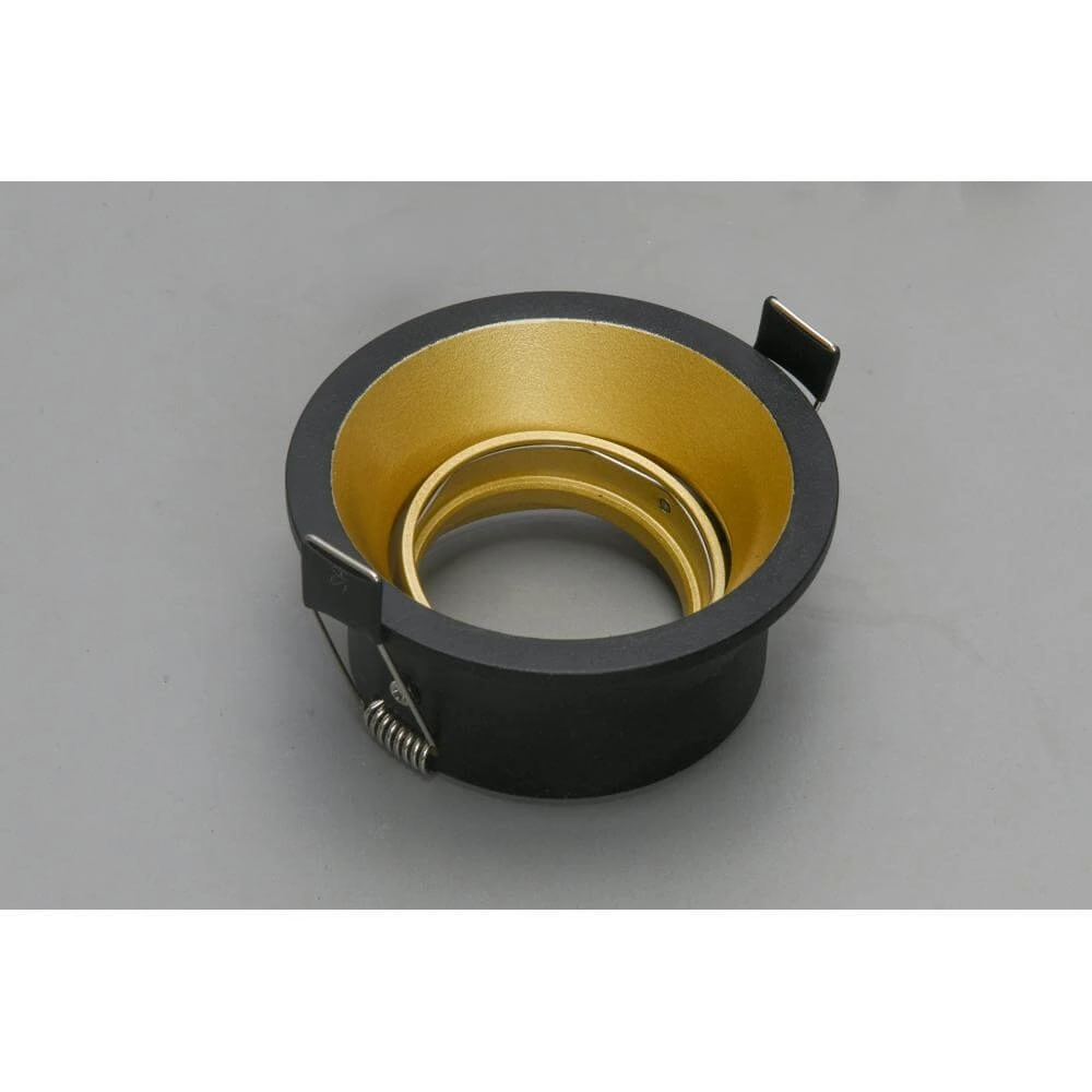 Ronde inbouwspot Roura zwart met gouden binnenkant Artdelight 8720701102644
