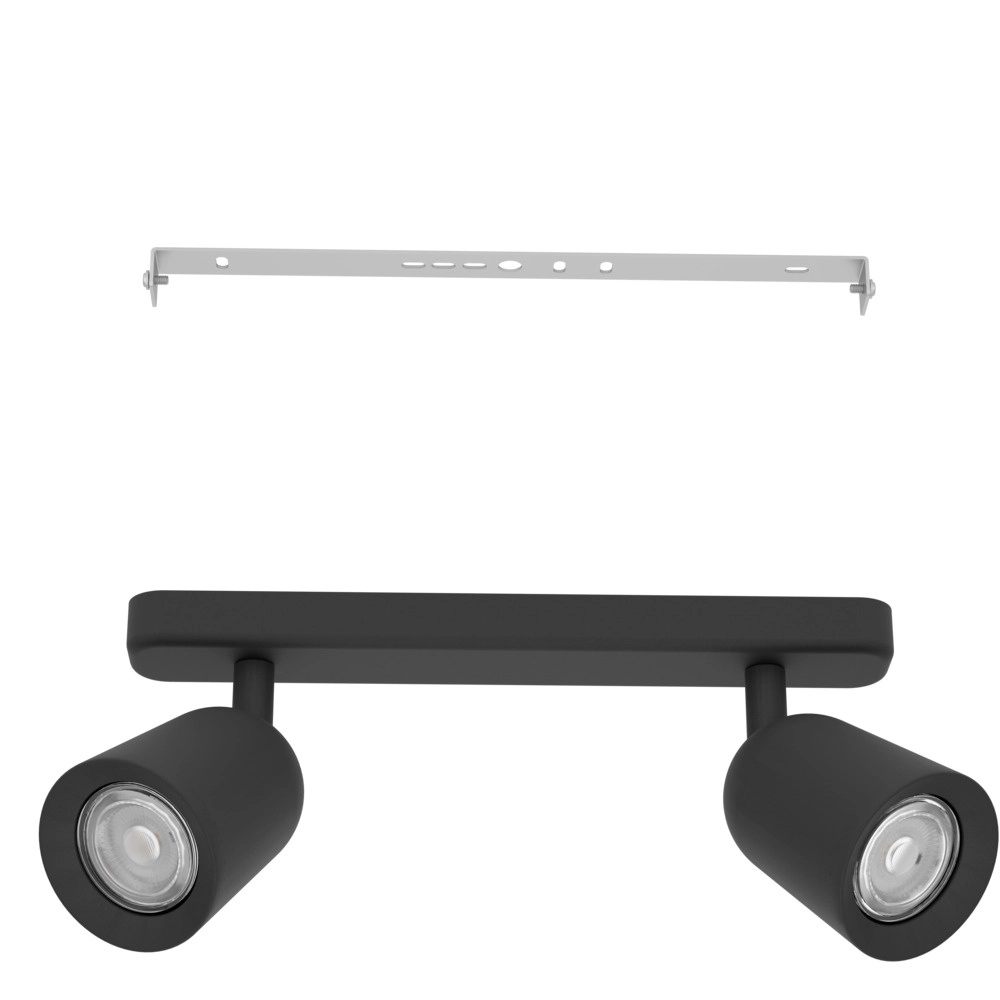 Opbouwspot Camaldoli 2-lichts zwart Eglo 9008606360444