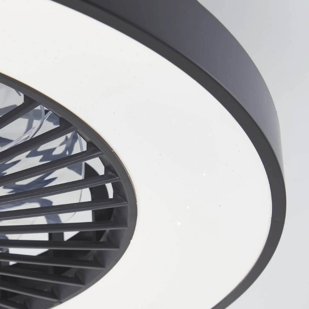 Zwarte plafondventilator Mazzaro met RGB lamp - 58cm Brilliant 4004353441202