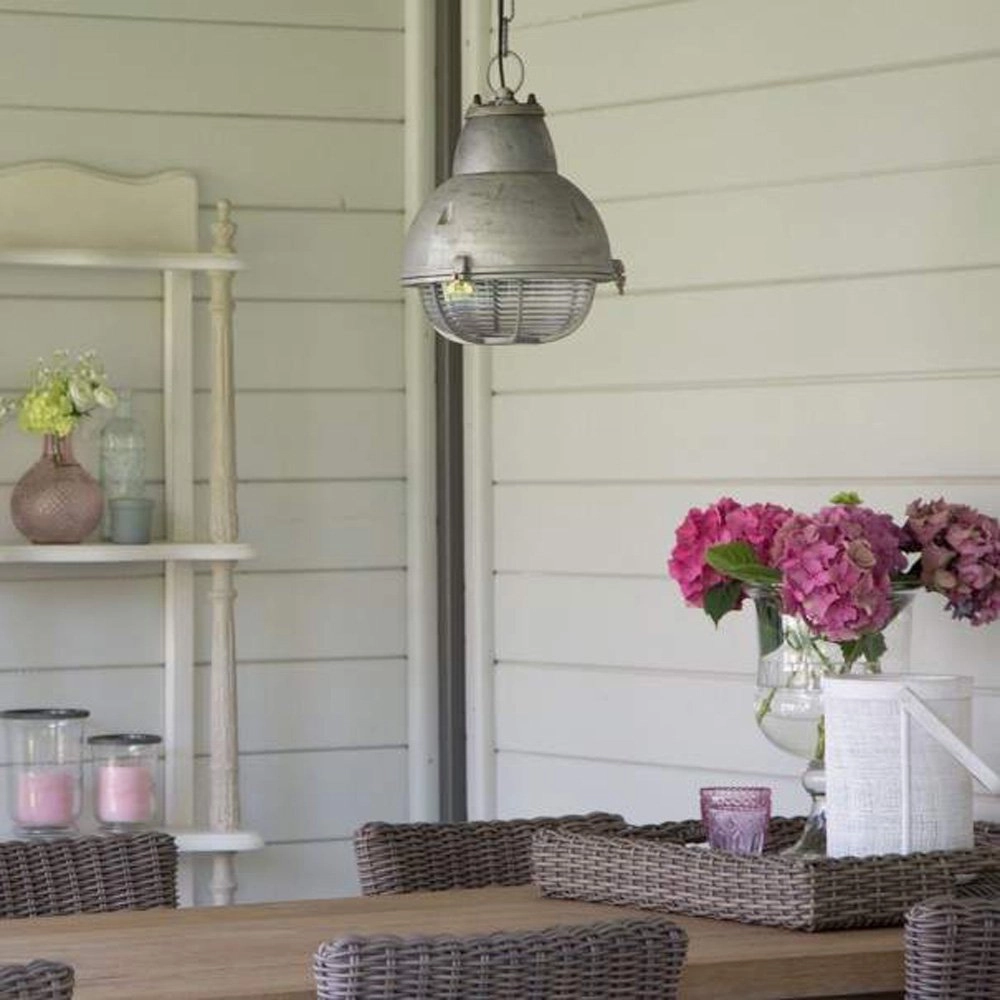 Industrie verandalamp Navigator 29cm antiek nikkel KS Verlichting 8714732704908