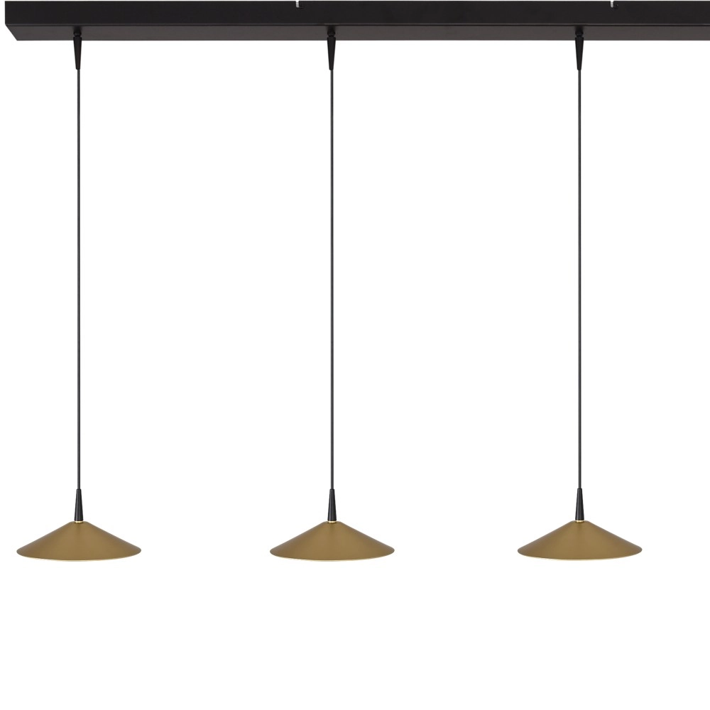 4-lichts hanglamp Ceppo zwart met goud Ø 18cm Masterlight 8718121352046
