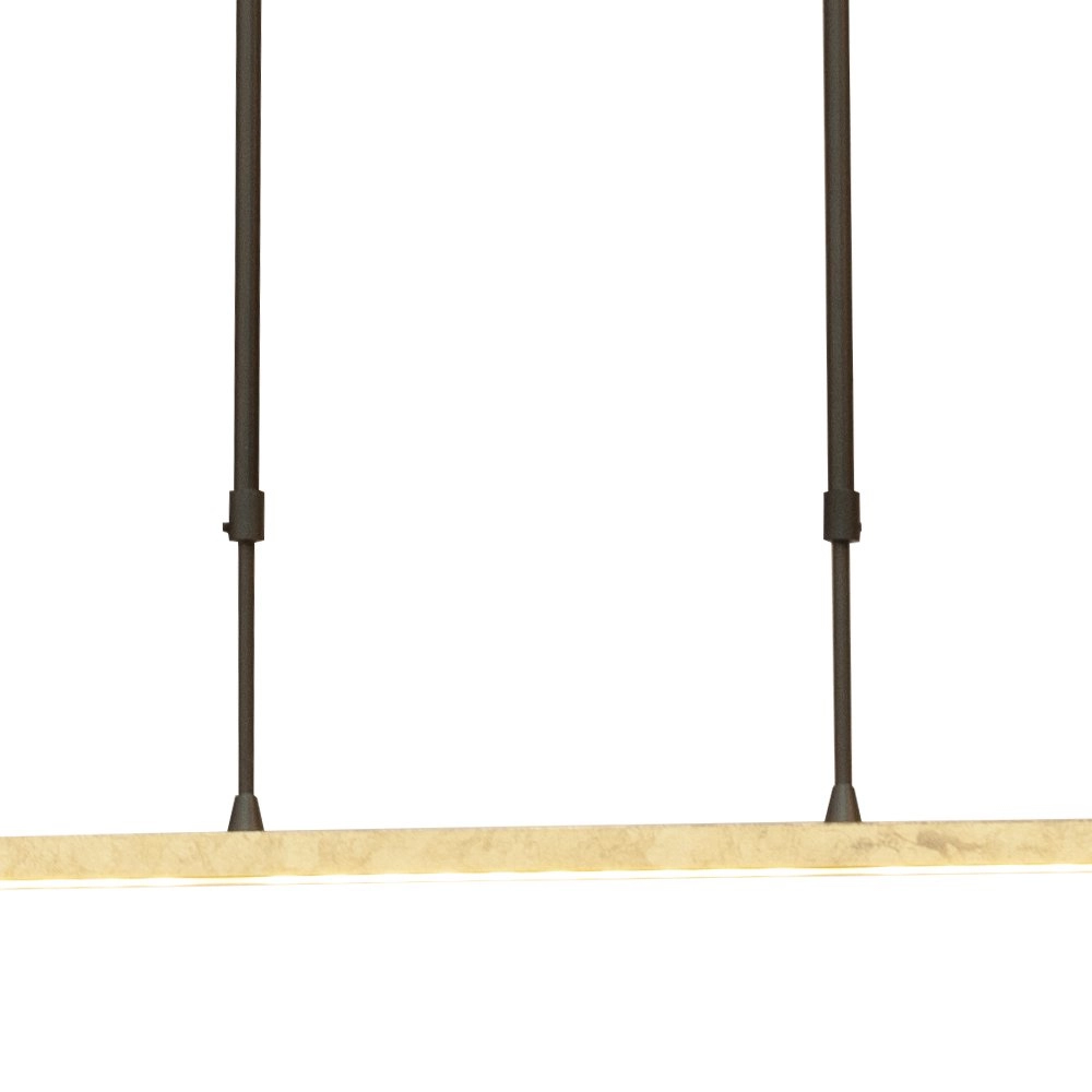 Zwarte hanglamp Real 2 130cm met goud Masterlight 8718121220444