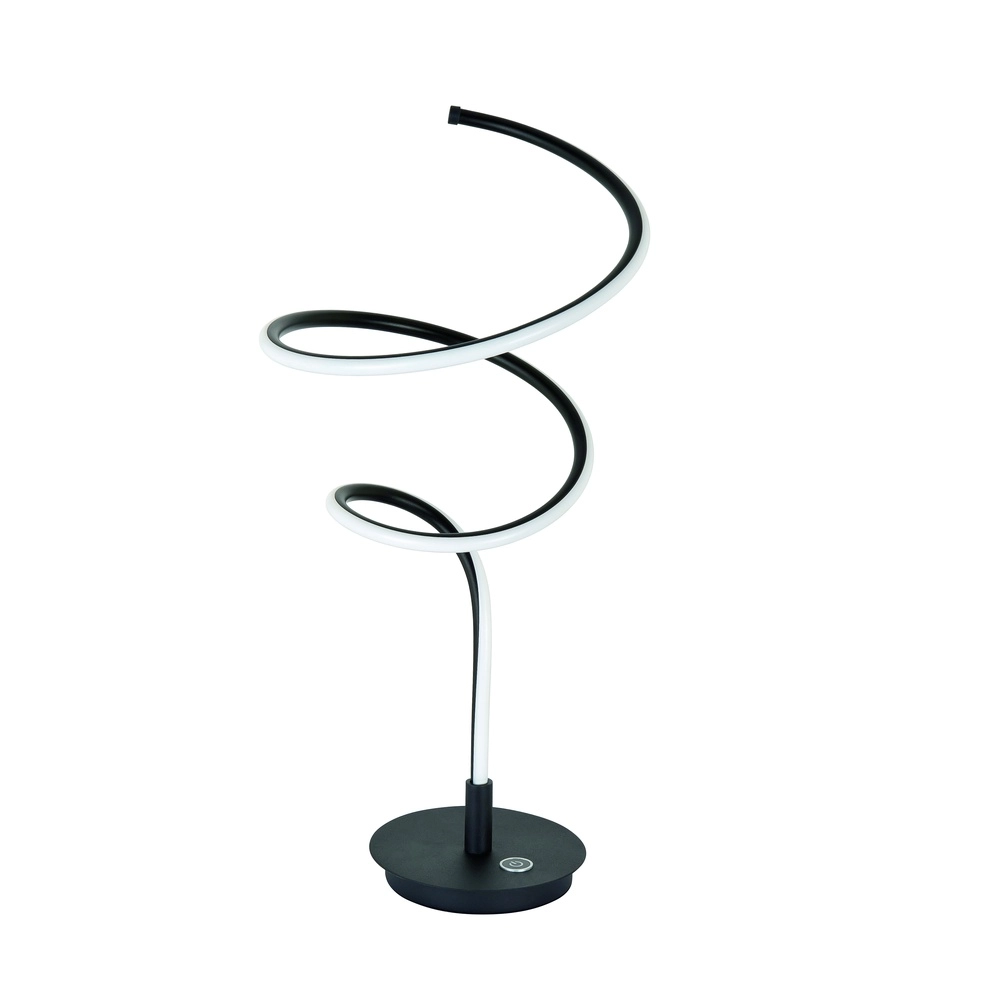 Design tafellamp Curle zwart Ø 27cm