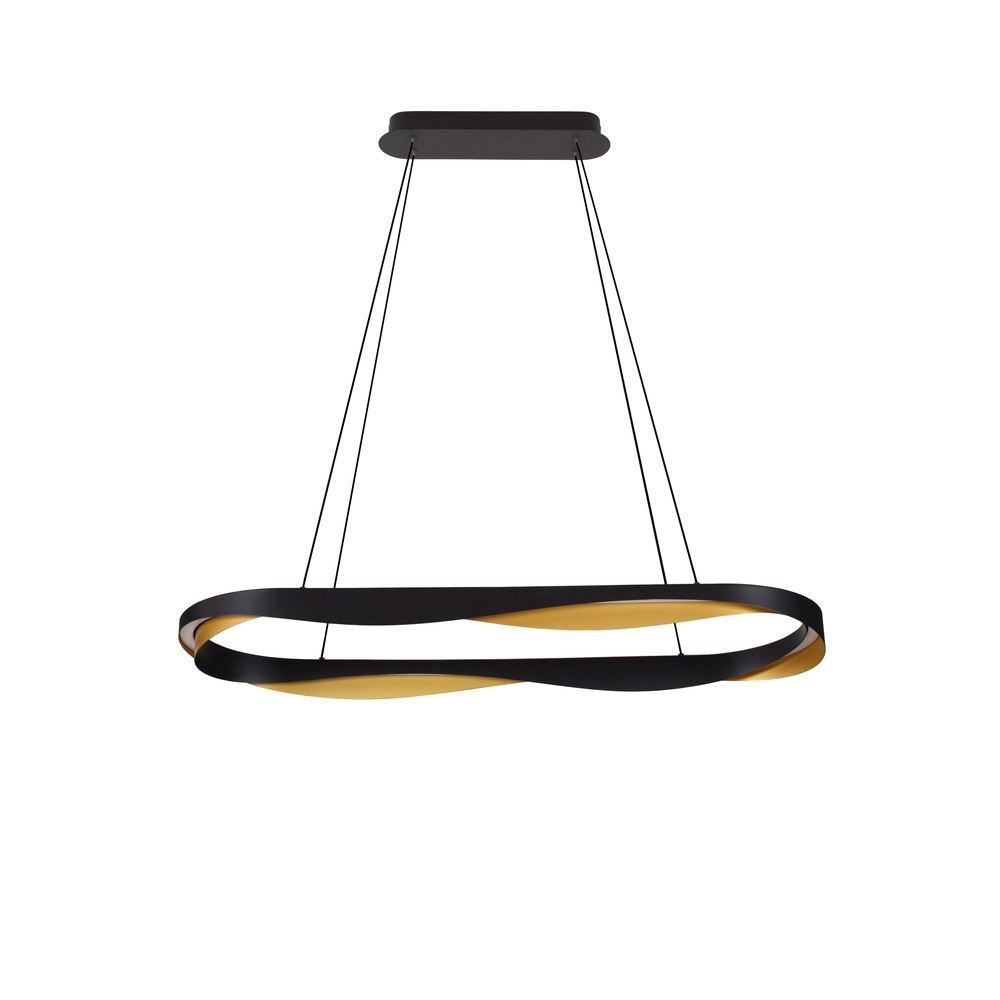 Hanglamp Radon Ø 100cm zwart met goud Lyora 5212017452511