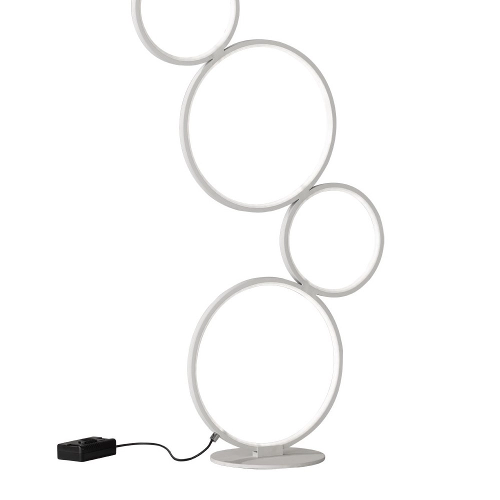 Design vloerlamp Rondo 5-rings wit Trio 4017807423822