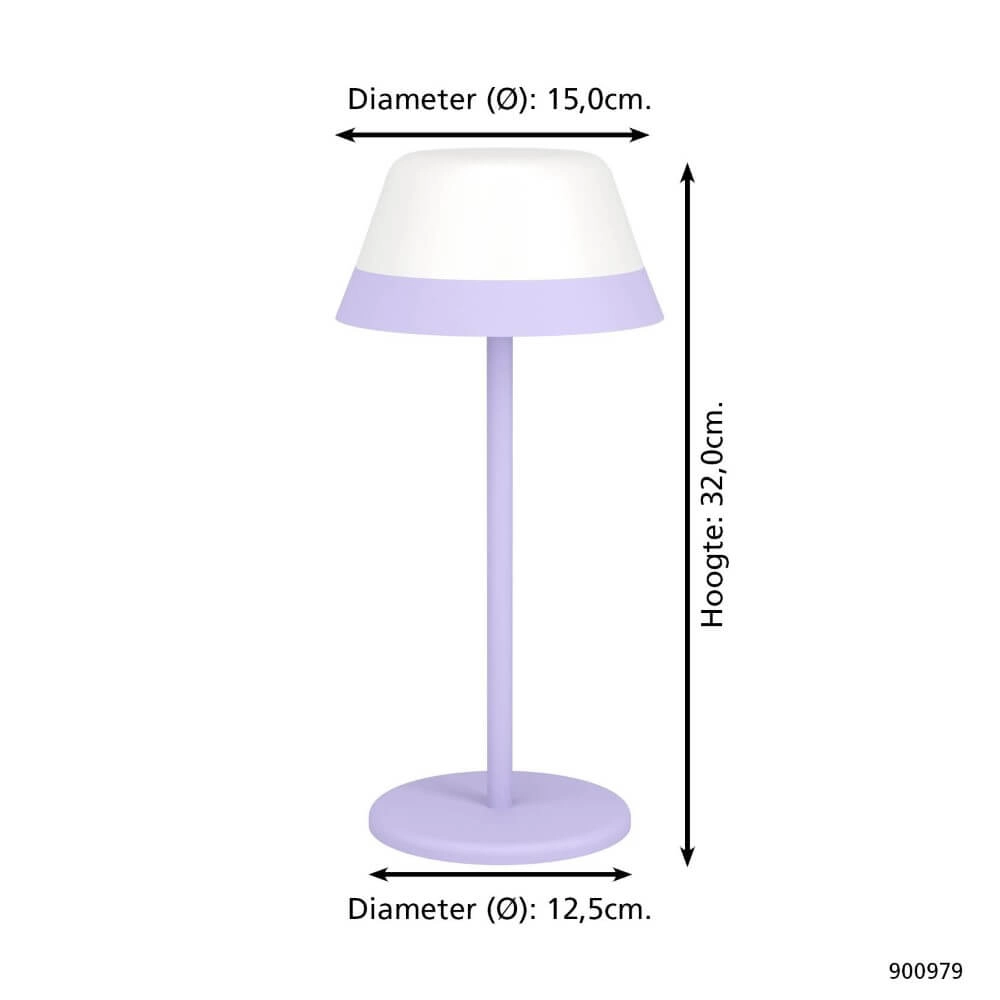 Tafellamp Meggiano design lila Eglo 9008606297702