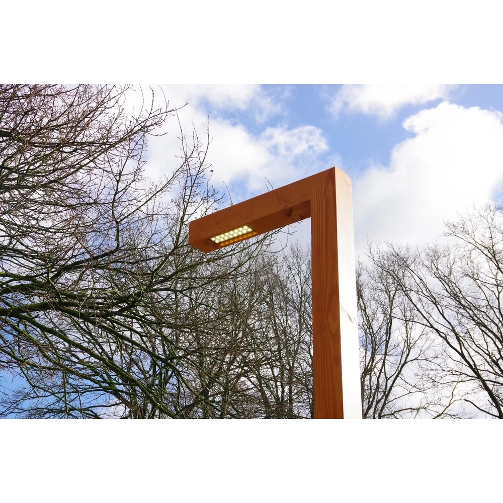 Houten lantaarn Angelo Eiken - 3M - 3000K Timberlab 8716803513594