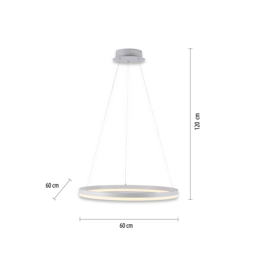 Moderne hanglamp Titus Ø 60cm wit Paul Neuhaus 4012248365366