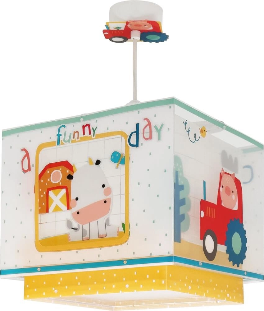 Kinderkamer hanglamp My Farm geel met wit Kinderkamer hanglamp My Farm geel met wit