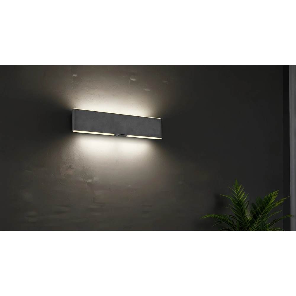 Moderne wandlamp Conchita zwart 32cm Trio 4017807655643