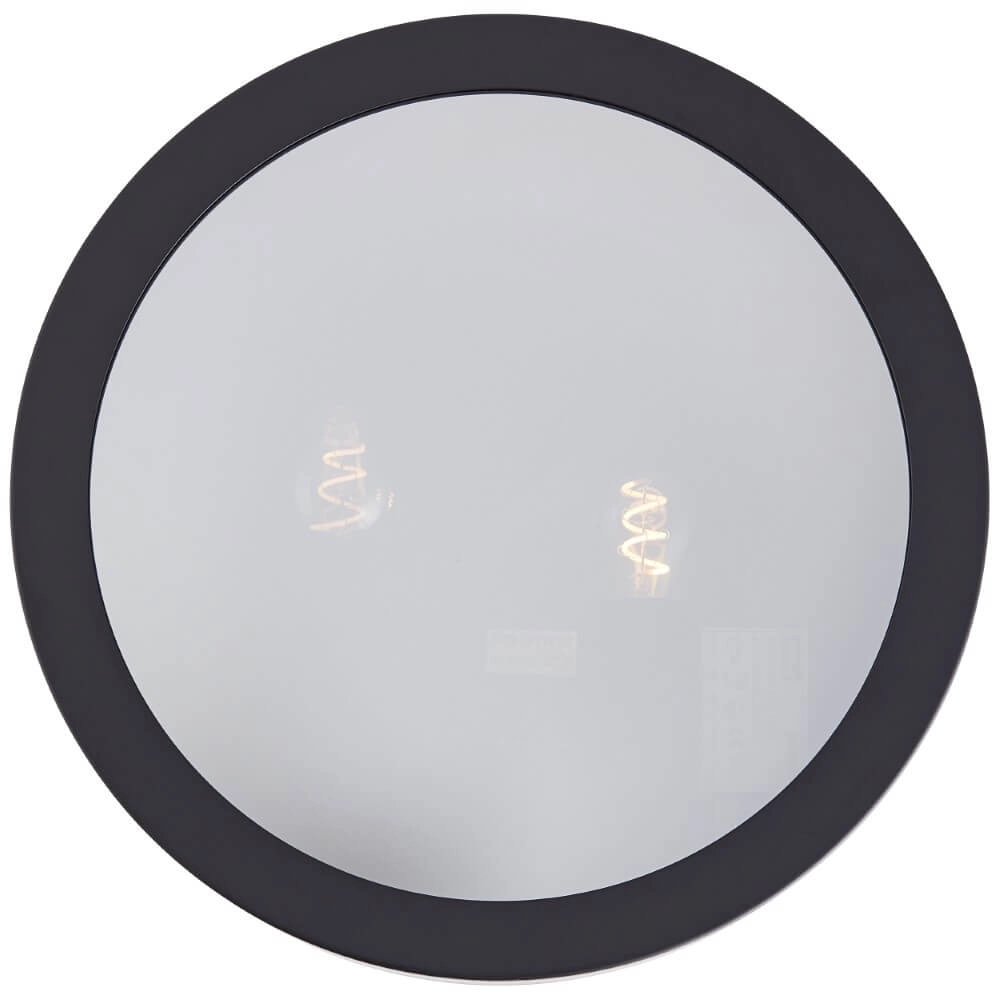 Zwarte plafondlamp Sandros Ø 31cm met glas Brilliant 4004353409479