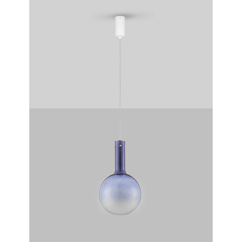 Pendant lamp Nostos blue glass Lyora 5212017461131