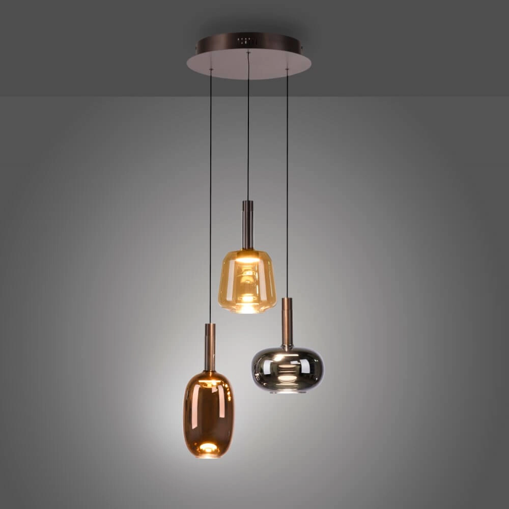 Vrolijke hanglamp Irides 3-lichts rond Paul Neuhaus 4012248385845