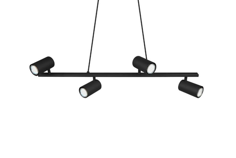Hanglamp Marley 4x GU10 Zwart Trio 4017807523515