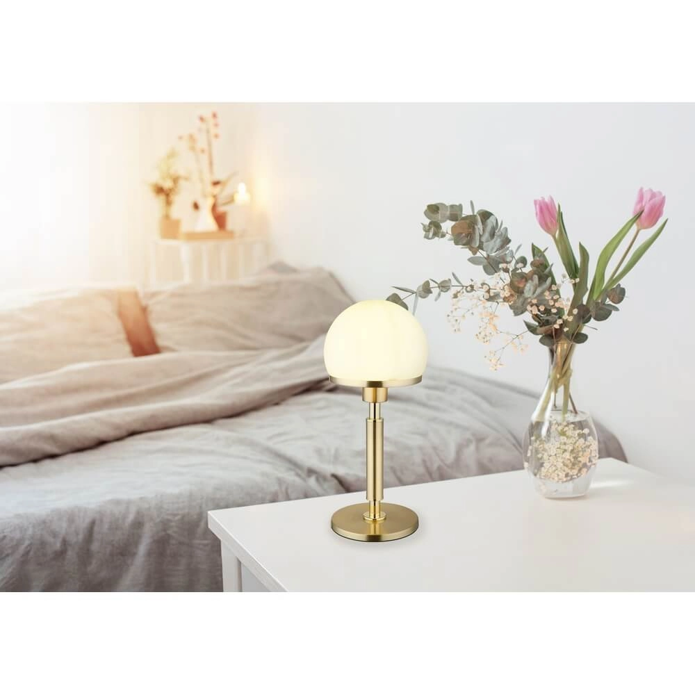 Tafellamp Haku goud met wit glas Globo 9007371450312