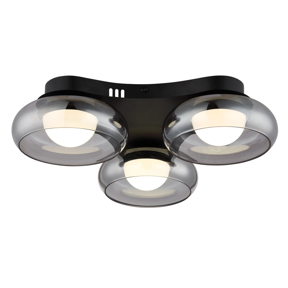 Design plafondlamp Carlene 3-lichts zwart