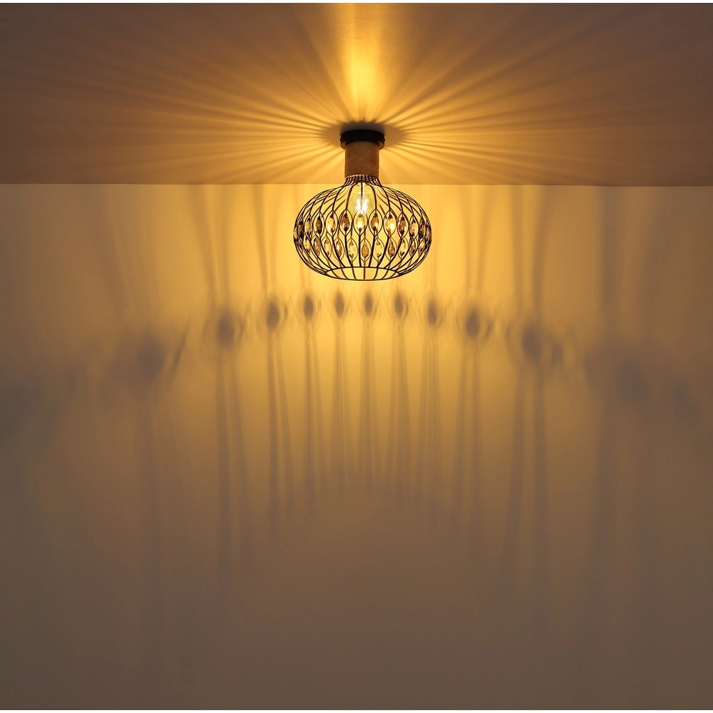 Plafondlamp Dorthy landelijk zwart Globo 9007371575060