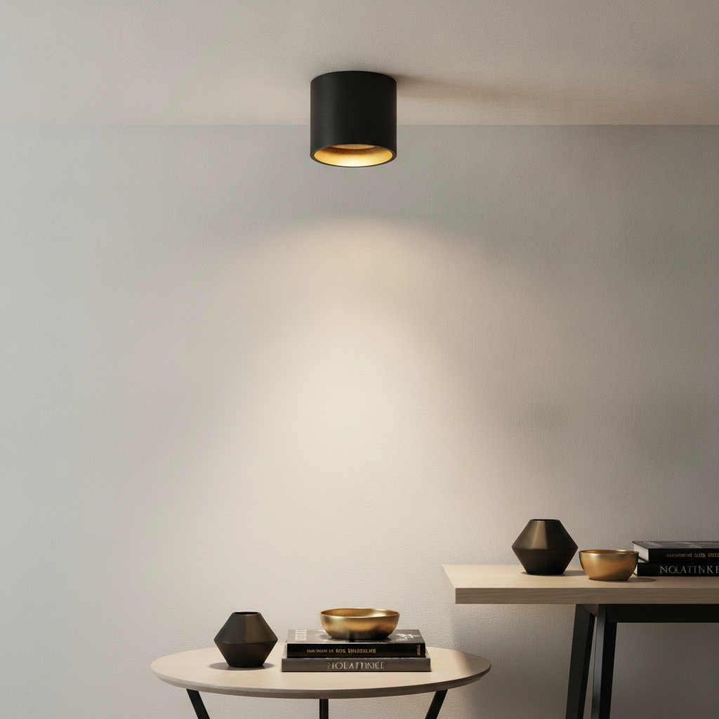 Led Downlight Orleans Zwart met gouden binnenkant
