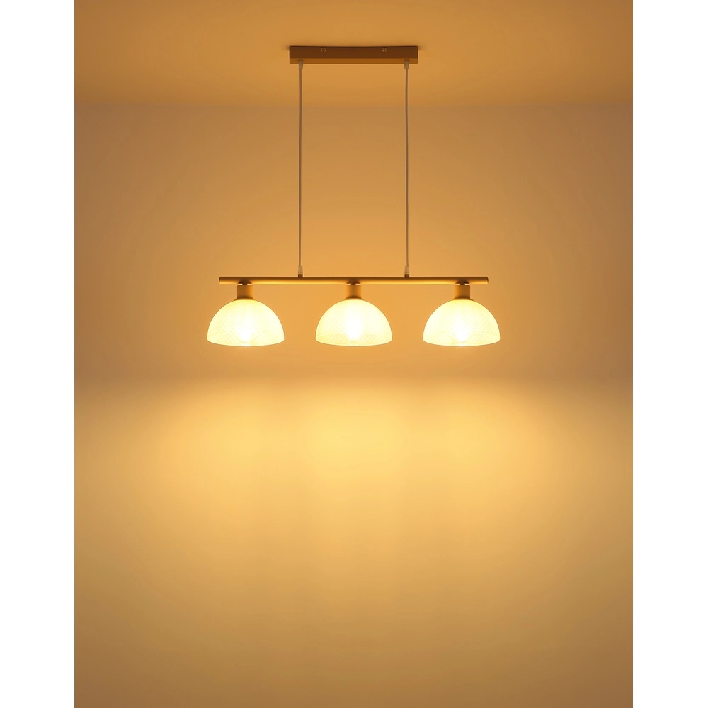 3-lichts hanglamp Selma zand bruin Globo 9007371592104