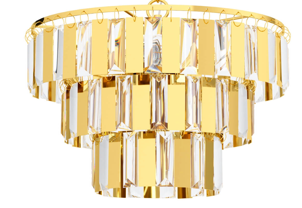 Gouden hanglamp Erseka Ø 38,5cm