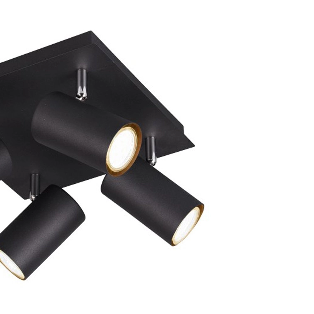 Spot Marley 4-lichts mat zwart Trio 4017807408676