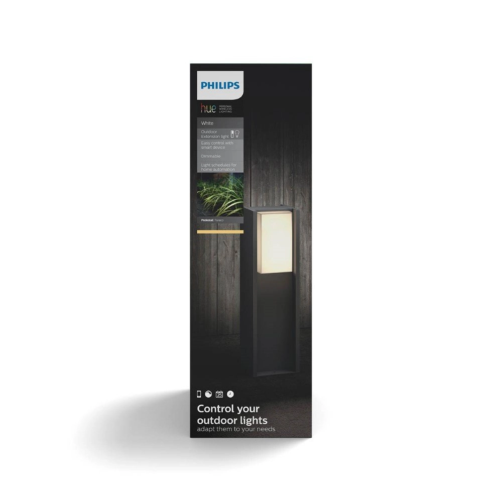 Sokkel buitenlamp Hue Turaco 40cm antraciet Philips 8718696154472
