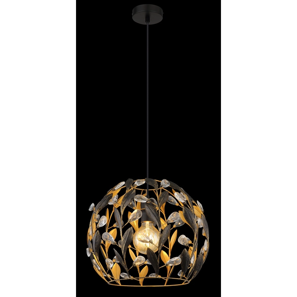 Landelijke hanglamp Mika zwart Globo 9007371519941