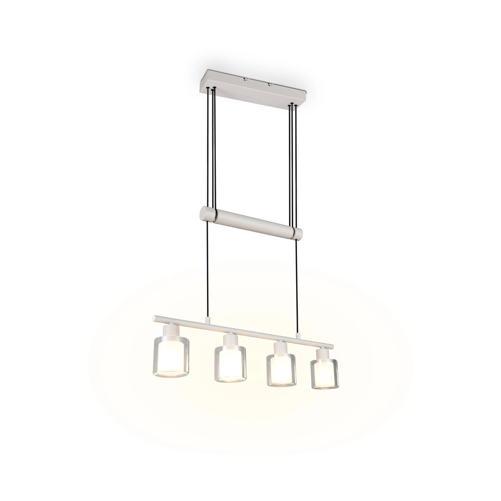 Hanglamp Neralo 4-lichts grijs Trio 4017807702910