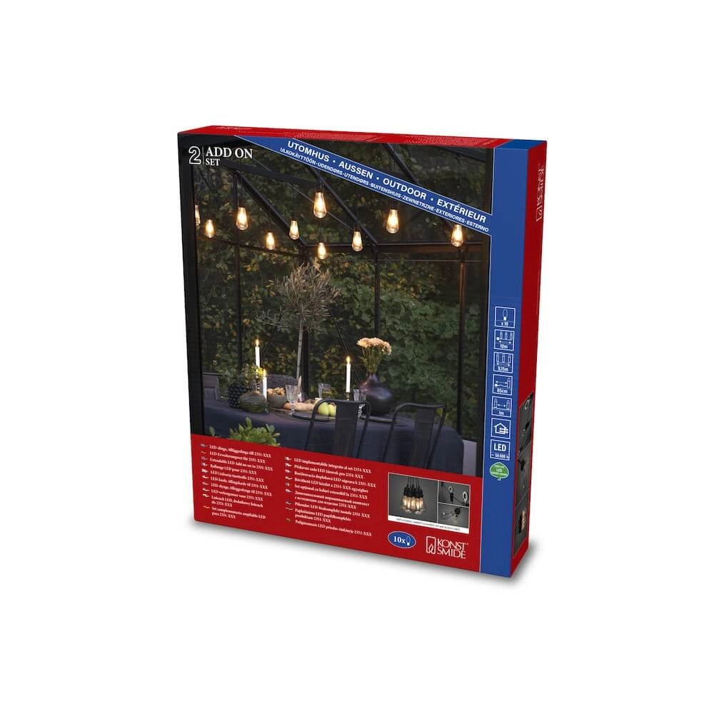 Lichtsnoer Partylight Ext uitbreiding - 10x KonstSmide 7318302352806