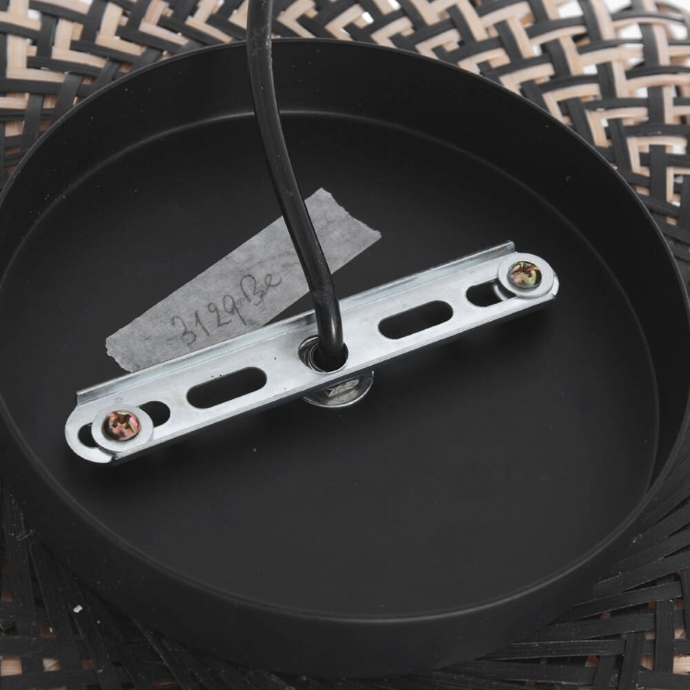 Zwarte bamboe plafondlamp Maze Ø 40cm Steinhauer 8712746147223