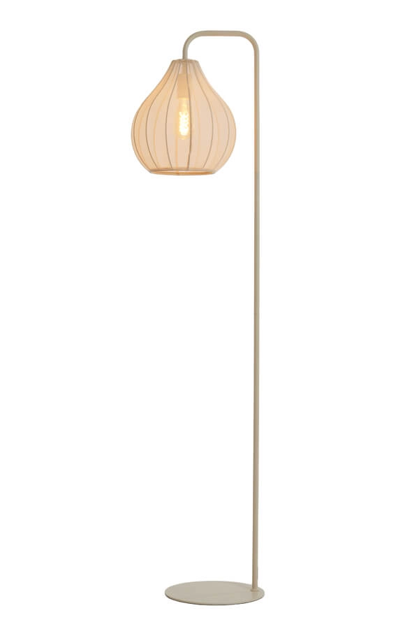 Crème vloerlamp Elati Ø 29cm japandi