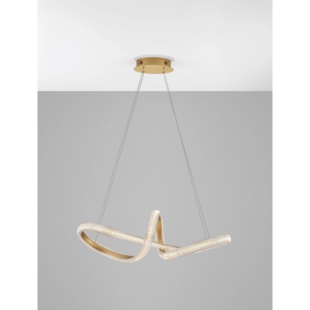 Hanglamp Medora krul goud 75cm Lyora 5212017433442