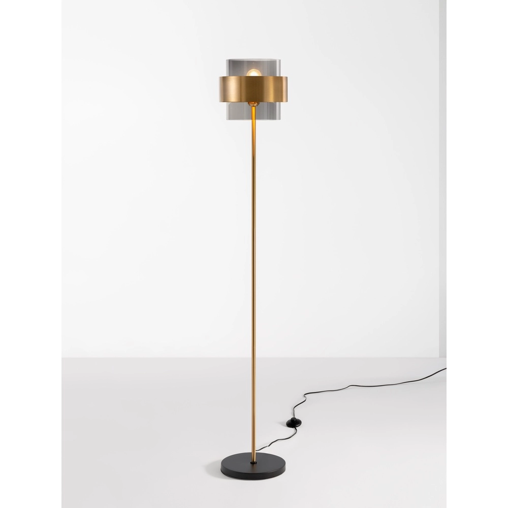 Vloerlamp Sianna zwart met goud