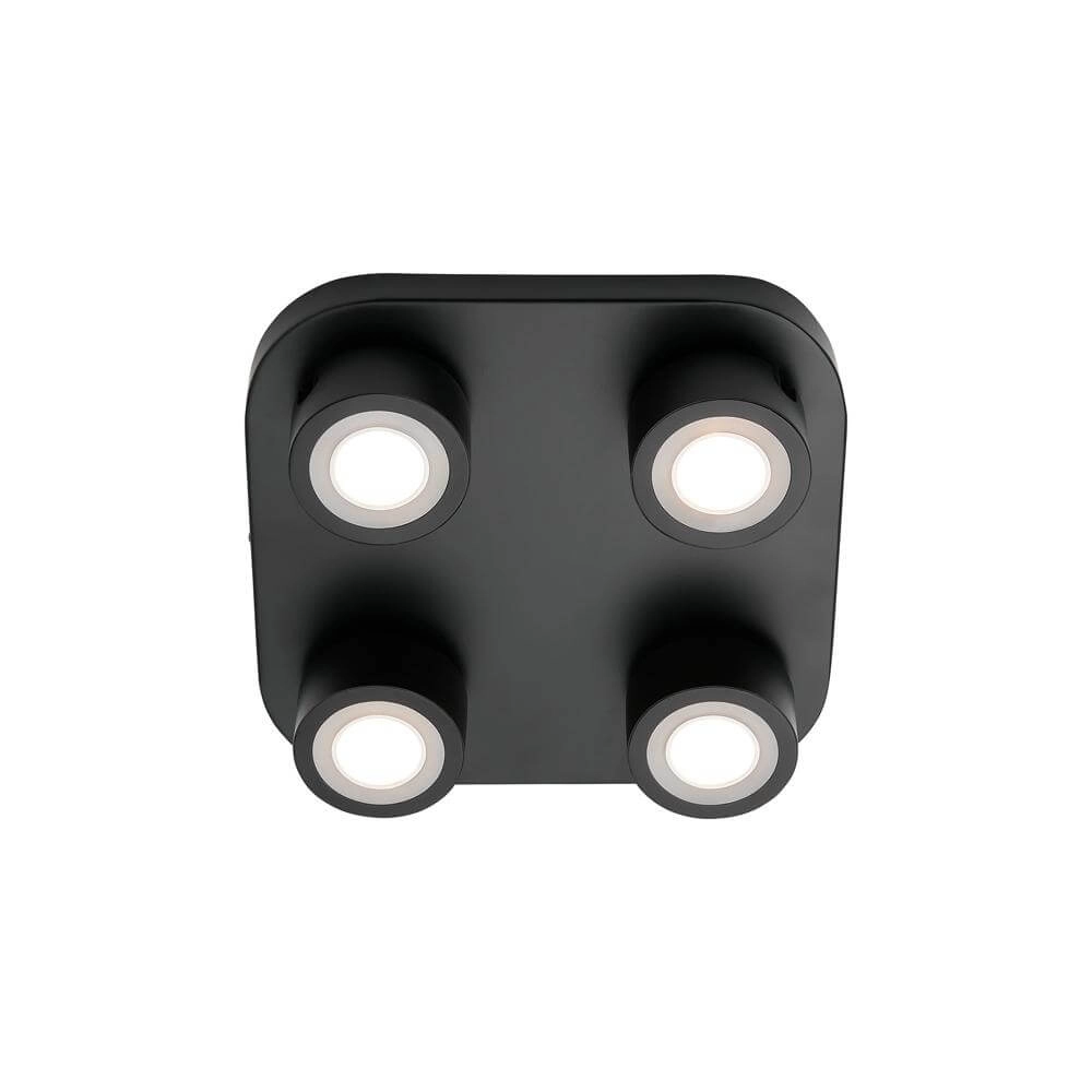 4-lichts plafondlamp Clyde zwart design Nordlux 5704924018435