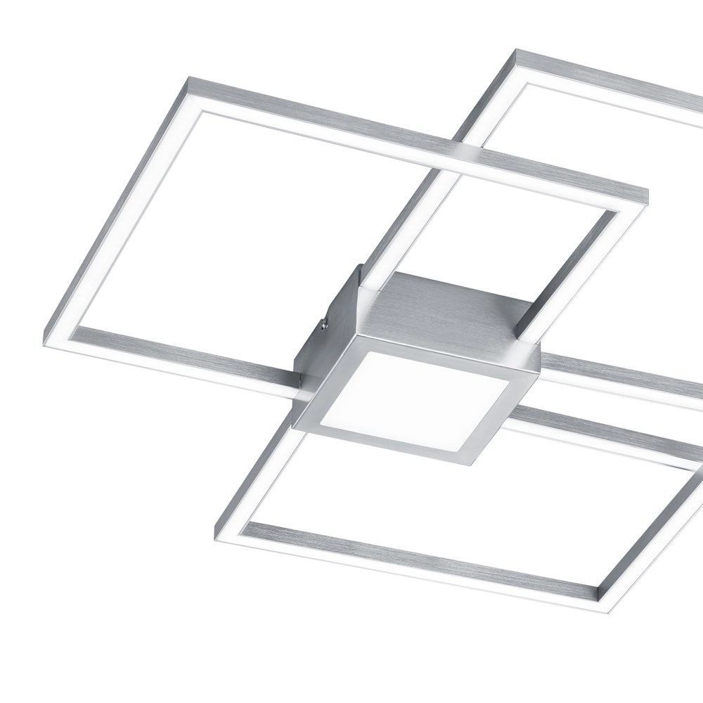 Vierkante plafondlamp Hydra 65cm grijs Trio 4017807425734