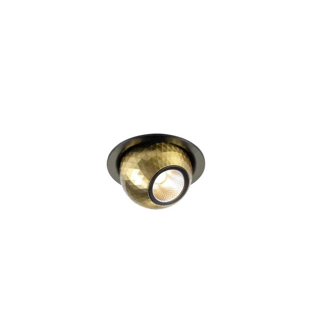 Inbouwspot Dysko zwart met goud