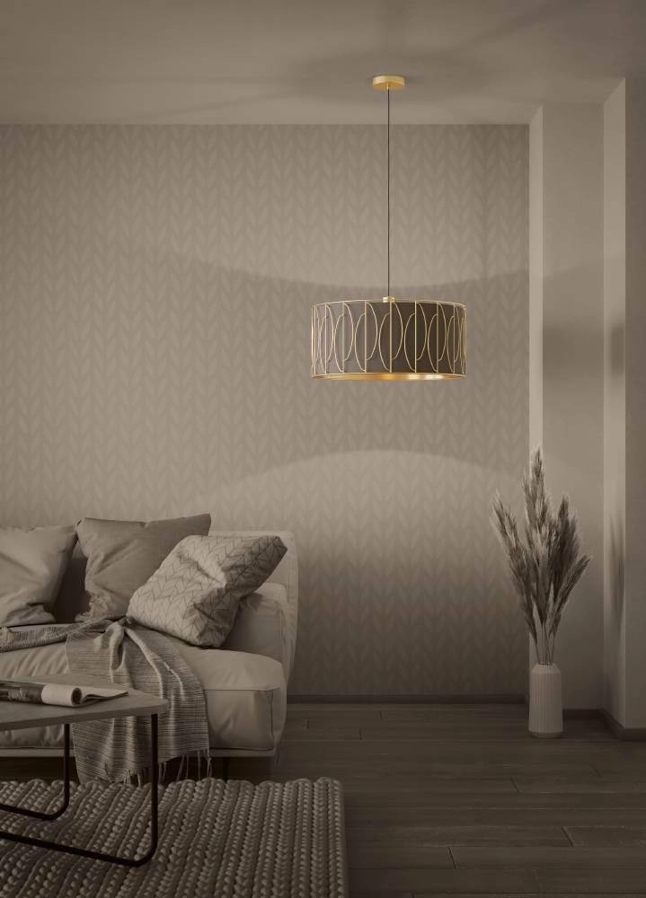 Moderne hanglamp Corojal cappuccino met goud Stars of Light 9008606243181
