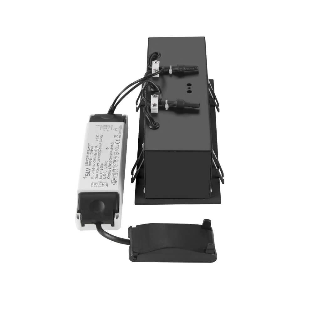 Vierkante led inbouwspot Kadux Triple 3x Led - zwart - 3000K SLV 4024163278867