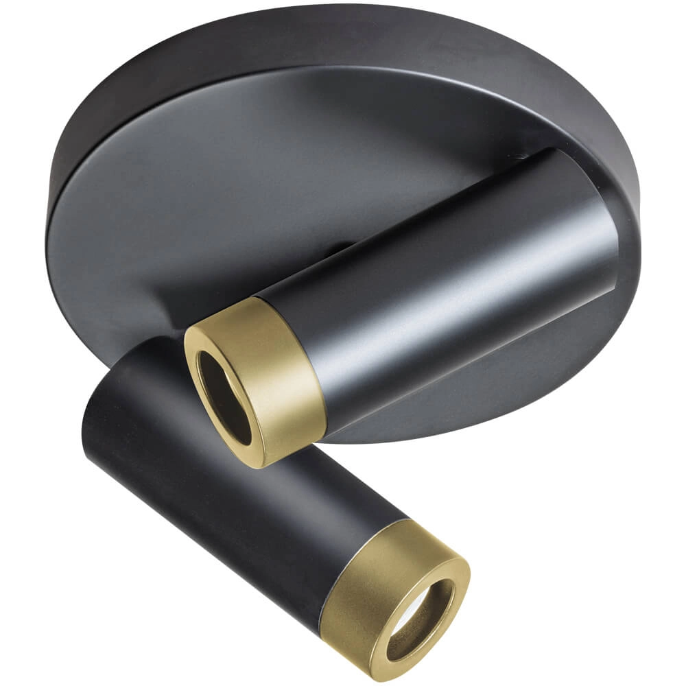 Dubbele opbouwspot Miller zwart Dubbele opbouwspot Miller zwart